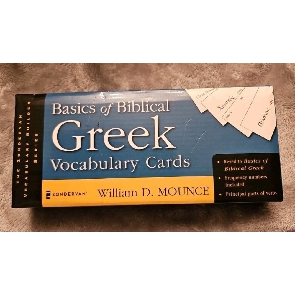 Basics of Biblical Greek Vocabulary Cards The Zondervan Builder Series